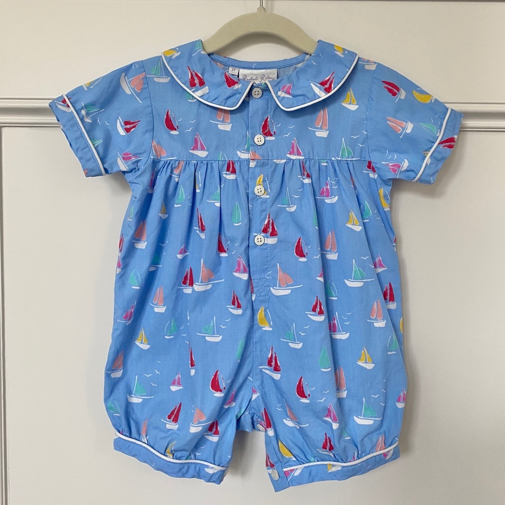 Rachel Riley Sailboat Babysuit - 2Y